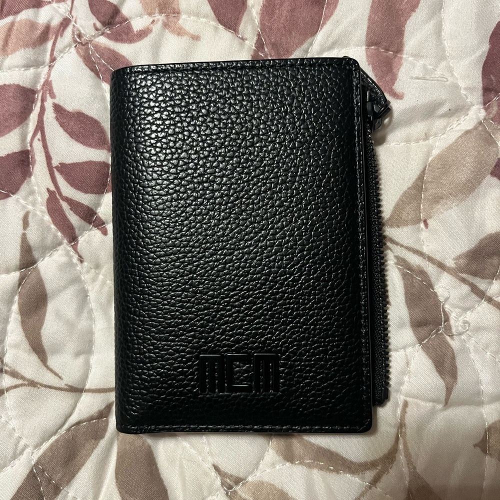 MCM Black Textured Leather Wallet and Card Holder